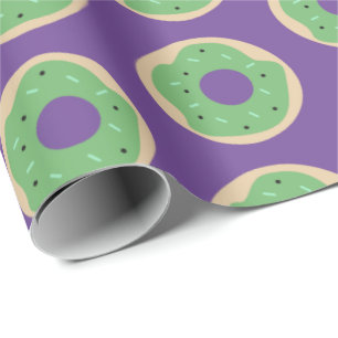 Halloween Mooie Donuts Strooisel Bevroren Cadeaupapier