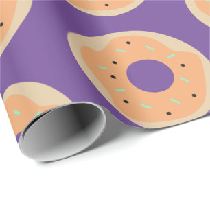 Halloween Mooie Donuts Strooisel Bevroren Cadeaupapier