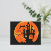 Halloween Moon Briefkaart (Staand voorkant)