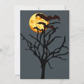 halloween moon et chouette invitation (Dos)