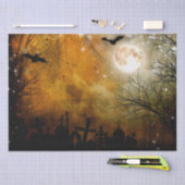 Halloween Moon Haunted Graveyard Tissue Paper Tissuepapier (Craft)