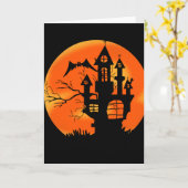 Halloween Moon Kaart (Gele Bloem)