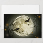 Halloween Moon Spooky Crows Briefpapier (Voorkant / Achterkant)