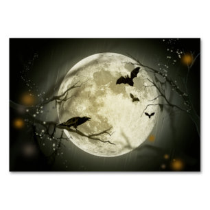 Halloween Moon Spooky Crows Kaart