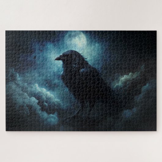 Halloween Moon Spooky Crows Legpuzzel (Horizontaal)