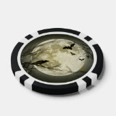 Halloween Moon Spooky Crows Poker Chips (Enkel)