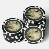 Halloween Moon Spooky Crows Pokerchips (Opstapeling)