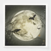 Halloween Moon Spooky Crows Servetten (Voorkant)