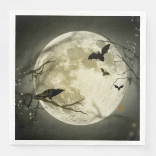 Halloween Moon Spooky Crows Servetten