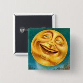 Halloween Moon Vierkante Button 5,1 Cm (Voorkant /achterkant)