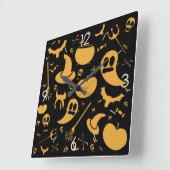 Halloween Moonlight Haunted House Square Wall Cloc Vierkante Klok (Hoek)