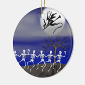 Halloween Moonlit Party Scene Keramisch Ornament (Links)