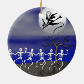 Halloween Moonlit Party Scene Keramisch Ornament (Achterkant)