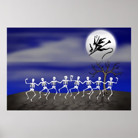 Halloween Moonlit Party Scene Poster (Voorkant)