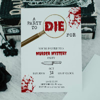 Halloween moord Mystery Party uitnodiging
