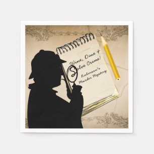Halloween Moordmysterie Feestje Vintage Personalis Servet