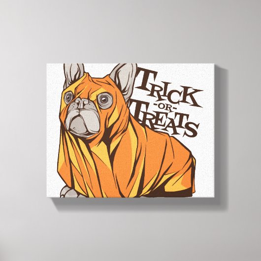 Halloween mops canvas afdruk (Voorkant)