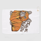 Halloween mops golfhanddoek (Horizontaal)