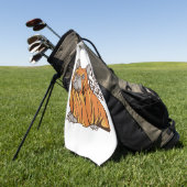 Halloween mops golfhanddoek (Groen)
