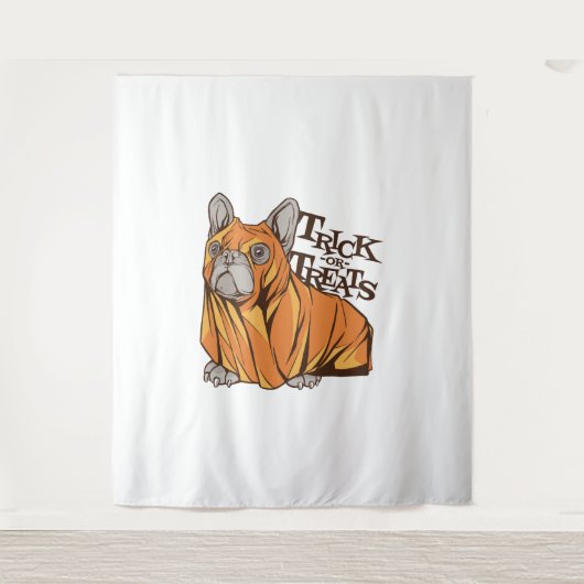 Halloween mops wandkleed (Voorkant)