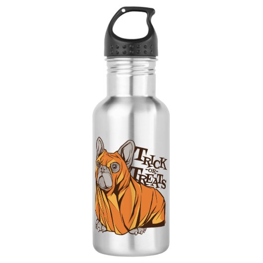 Halloween mops waterfles (Voorkant)