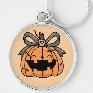 Halloween, Mopshoofd Pompoen Sleutelhanger