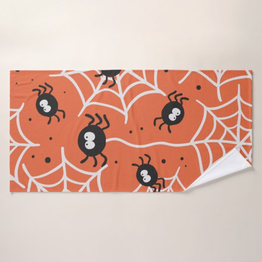 Halloween motif sans couture avec araignées et web (Serviette de bain)