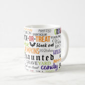 Halloween Mots Typographie Amusants Fun Café Mug (Devant droit)