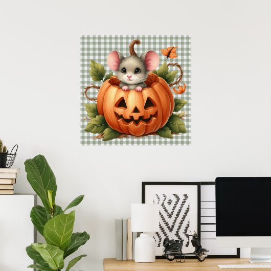 Halloween Mouse Poster (Thuiskantoor)
