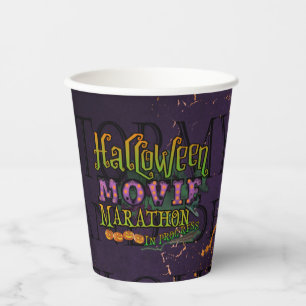 Halloween Movie Marathon in progress markttent Papieren Bekers