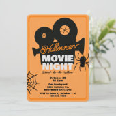 Halloween Movie Night House Party Kaart (Staand voorkant)