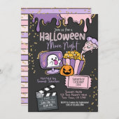 Halloween Movie Night Invitation (Devant / Derrière)