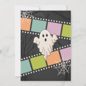 Halloween Movie Night Party Groovy Uitnodiging (Achterkant)