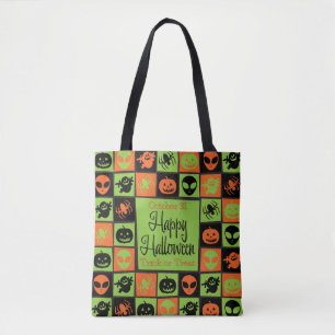 Halloween mozaïek draagtas