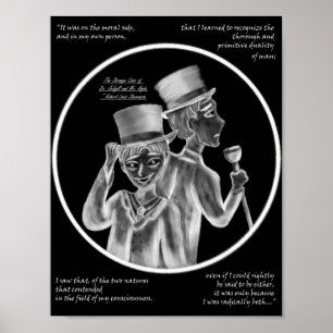 Halloween Mr. Hyde en Dr. Jekyll gotische kunstpri Poster