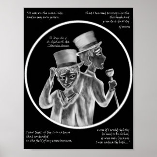 Halloween Mr. Hyde en Dr. Jekyll gotische kunstpri Poster