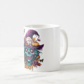 Halloween Mug de crâne moucheté (Devant droit)