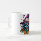 Halloween Mug de crâne moucheté (Devant gauche)