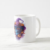 Halloween Mug de crâne moucheté (Devant droit)