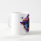 Halloween Mug de crâne moucheté (Devant gauche)
