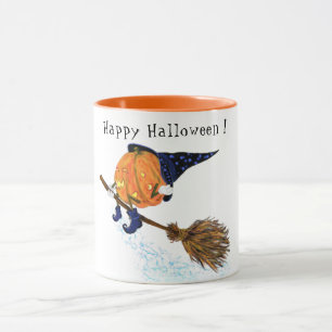 Halloween Mug sorcière Citrouille Flying Broom amu