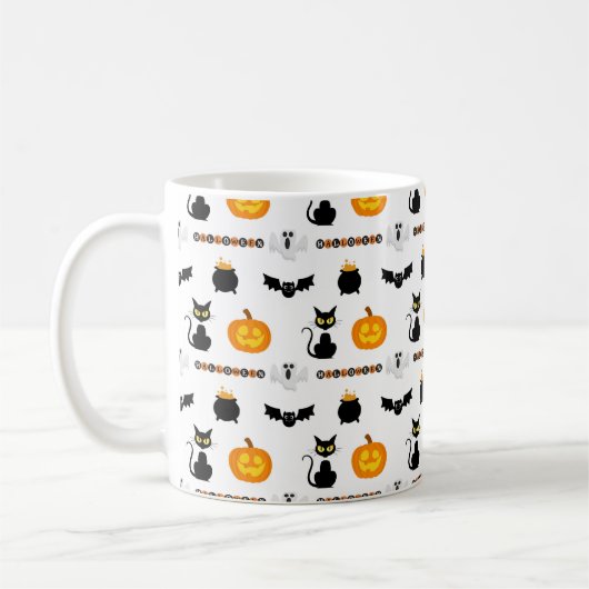 Halloween mugs with a cat theme (Gauche)