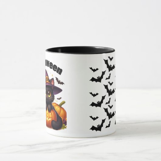Halloween mugs with a cat theme (Centre)