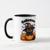 Halloween mugs with a cat theme (Gauche)