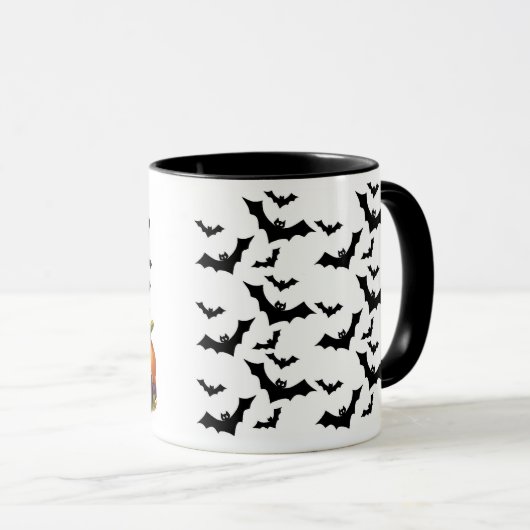 Halloween mugs with a cat theme (Devant droit)