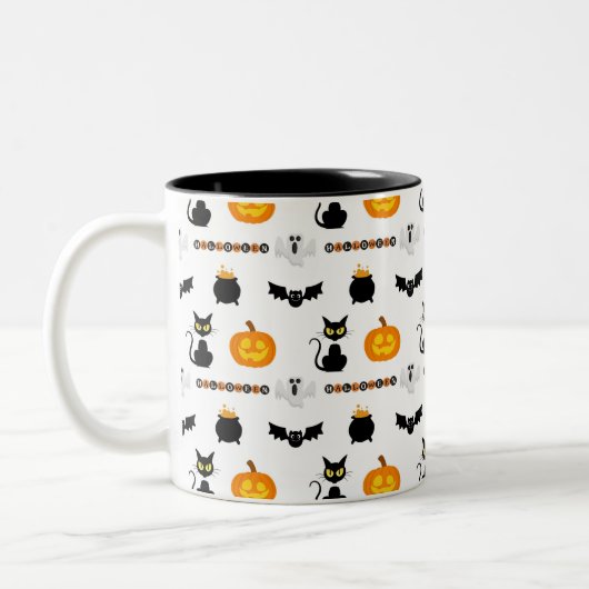 Halloween mugs with a cat theme (Gauche)