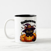 Halloween mugs with a cat theme (Gauche)