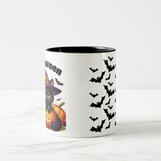 Halloween mugs with a cat theme (Centre)