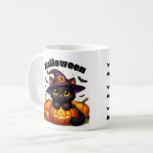Halloween mugs with a cat theme koffiemok (Voorkant links)