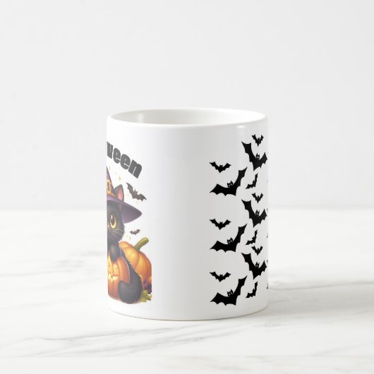 Halloween mugs with a cat theme koffiemok (Center)